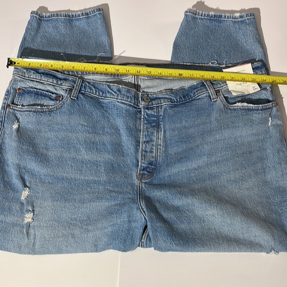Abercrombie & Fitch The Dad High Rise denim jeans sz 24 short 37 plus distressed - Picture 5 of 10